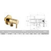 Vega Gold angle valve with ceramic head 1/2-3/8, brass