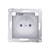 Version socket IP44 contact shutter with frame gasket .TRANSPARENT FLAP, white Simon54