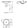 Vgradni umivalnik Ideal Standard bel 48 cm E505301