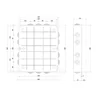 Vierkante toegepaste doos 460x380x120mm IP55 voor verdeelstuk ABS UV-bestendig met pluggen