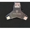 Viking USB Flash Drive 3.0 4in1 with Lightning / Micro USB / USB / USB-C terminal, 128 GB, black