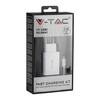 VT5381 Micro USB / DC Wall Charger: 5V3.0A, 9V2.0A, 12V1.5A / White