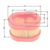 Въздушен филтър B&S 3 - 4Hp Долен клапан с овална позиция 8R04-67