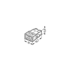 WAGO áthúzható tengelykapcsoló 2x0,5-2,5mm2 Inline 2273-202 /100szt./
