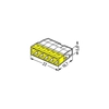 WAGO áthúzható tengelykapcsoló 5x0,5-2,5mm2 Inline 2273-205 /100szt./