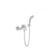 Wall-mounted bath and shower mixer with Ideal Standard Ceraflex B1722AA accessories