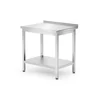 Wall Table With Shelf Gastronomic Stainless Steel 600x600x850 Hendi 817223