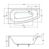 Wanna asymetryczna Besco Luna 150x80 lewa - DODATKOWO 5% RABATU NA KOD BESCO5