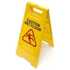 Warning sign Caution wet floor - slippery floor - German