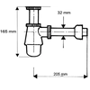 Waschtischsiphon McAlpine chrom niedrig