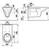 WC suspendat. Lungimea băii este disponibilă70 cm