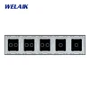 WELAIK five-way switch panel glass 1+1+2+2+2 - gray