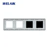 WELAIK quadruple glass panel 0+0+zás+zás - black