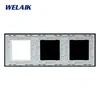 WELAIK triple panel de vidrio 0+0+zás crema marfil