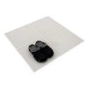 White plastic terrace tiles Linea Flextile - length 39.5 cm, width 39.5 cm and height 0.8 cm