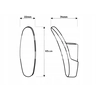 WIESZAK MEBLOWY MODERN 63X22X34MM CZARNY LAK