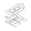 ZSW clamp E90.One clamp consists of two plates as a set.