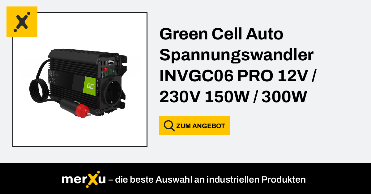 Green Cell Auto Spannungswandler INVGC06 PRO 12V / 230V 150W