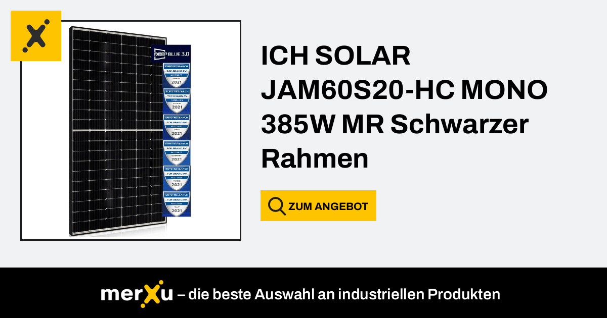 Ja Solar JAM60S20-HC MONO 385W MR Schwarzer Rahmen (JAM60S20-385W MR BF) - MerXu