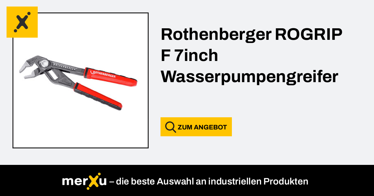 Rothenberger ROGRIP F 7inch Wasserpumpengreifer - MerXu - Preise ...