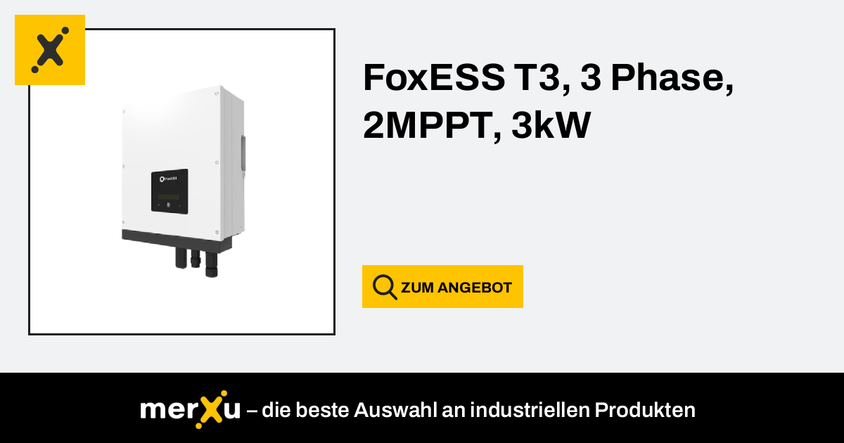 Foxess T3 3 Phase 2mppt 3kw Merxu 5209