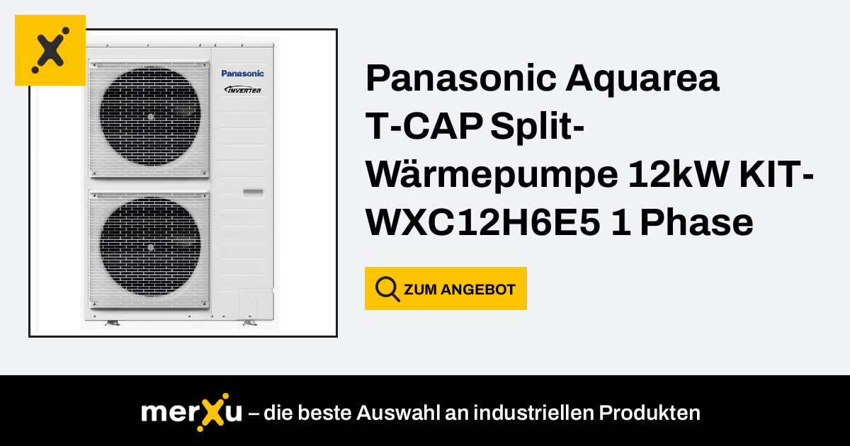 Panasonic Aquarea T-CAP Split-Wärmepumpe 12kW KIT-WXC12H6E5 1 Phase - MerXu