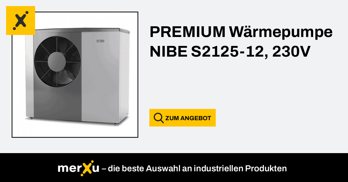 PREMIUM Wärmepumpe NIBE S2125-12, 230V - MerXu