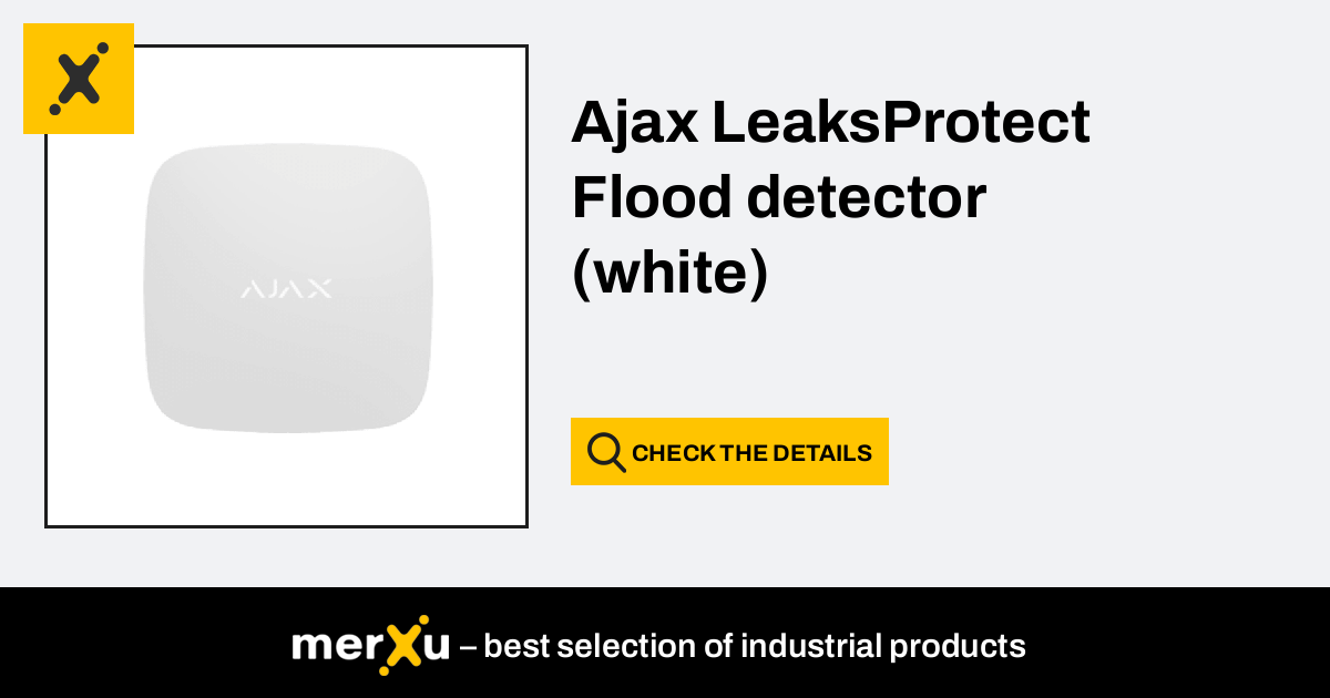 Ajax LeaksProtect Flood Detector (white) - MerXu - Negotiate Prices ...