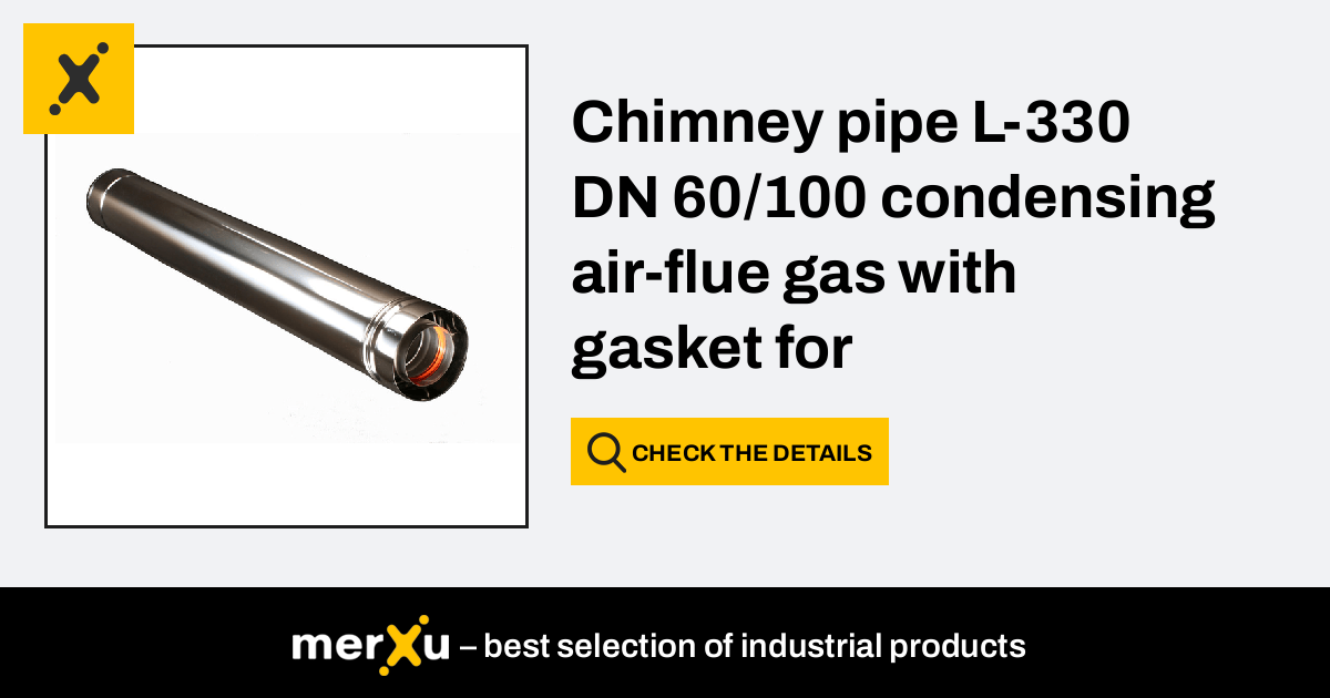 Krzys-pol Chimney pipe L-330 DN 60/100 condensing air-flue gas with gasket  for condensing / Turbo boilers - merXu - Negotiate prices! Wholesale  purchases!