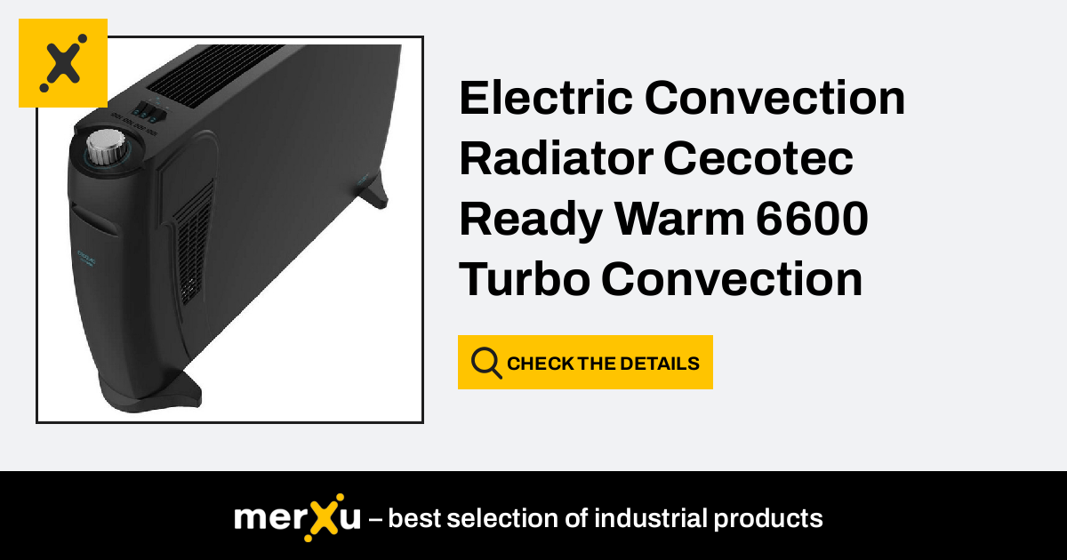 Electric Convection Radiator Cecotec Ready Warm 6600 Turbo Convection Plus  2000W Black 200W - merXu - Negotiate prices! Wholesale purchases!