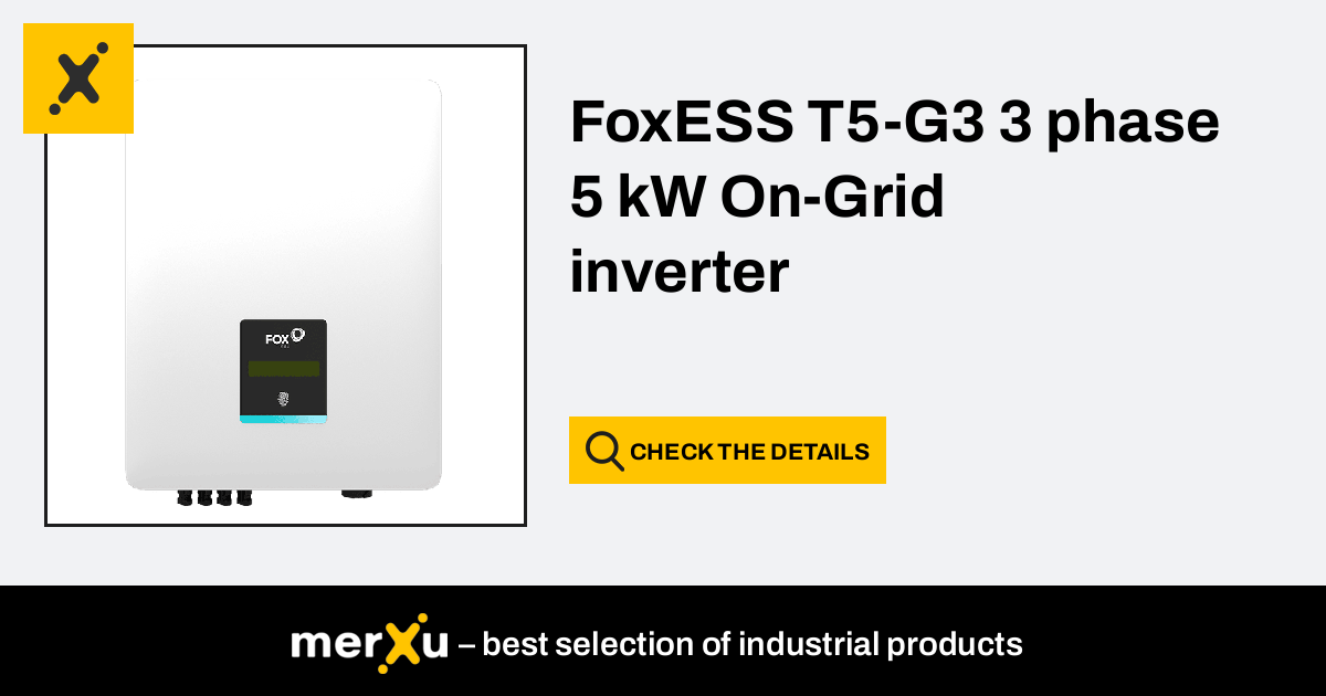 Fox Ess FoxESS 3 Phase 5 KW On Grid Inverter T5 G3 MerXu Negotiate Prices Wholesale