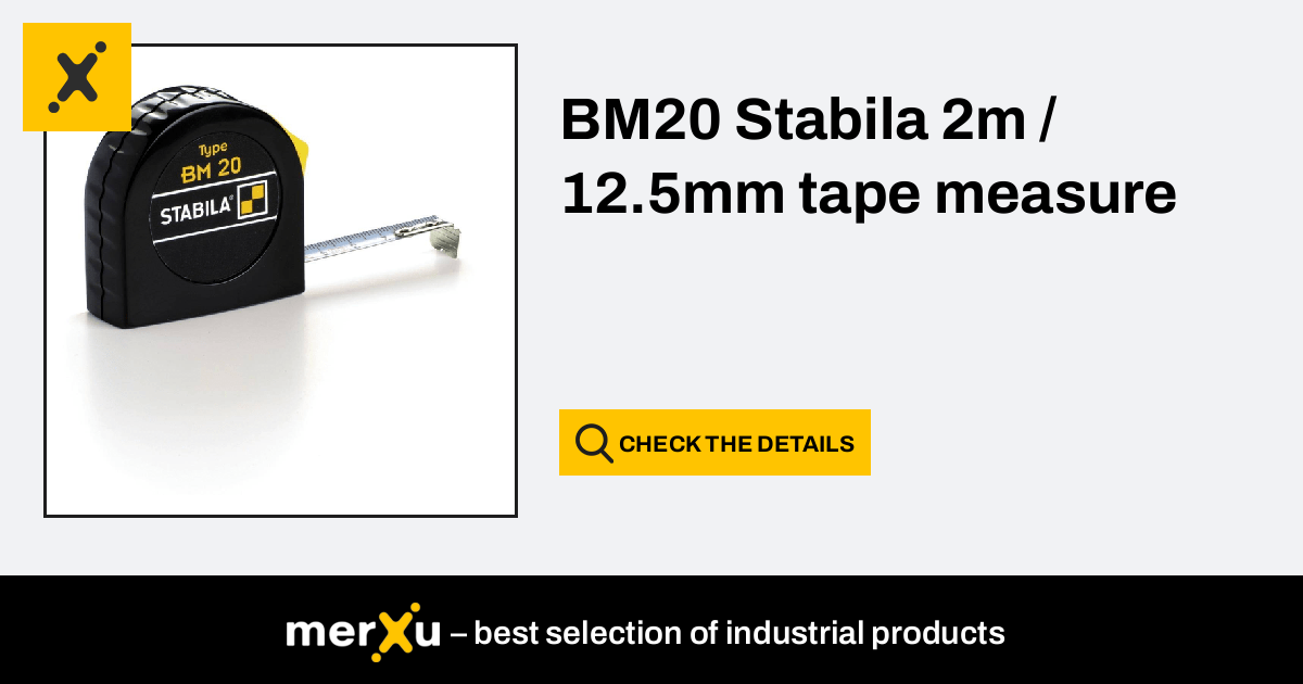 Stabila BM20 2m / 12.5mm tape measure (4005069164461) - merXu - Negotiate  prices! Wholesale purchases!