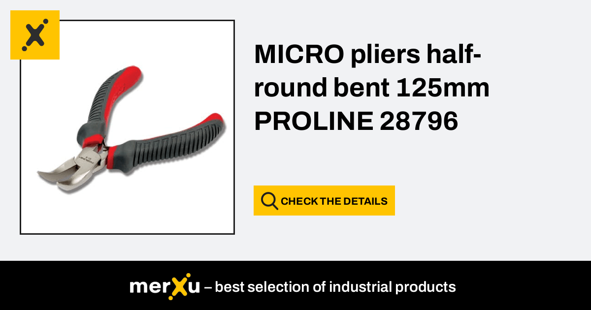Proline MICRO pliers half-round bent 125mm (28796) - merXu