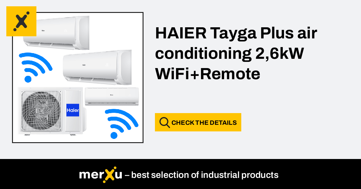 Haier Tayga Plus air conditioning 2,6kW WiFi+Remote - merXu 