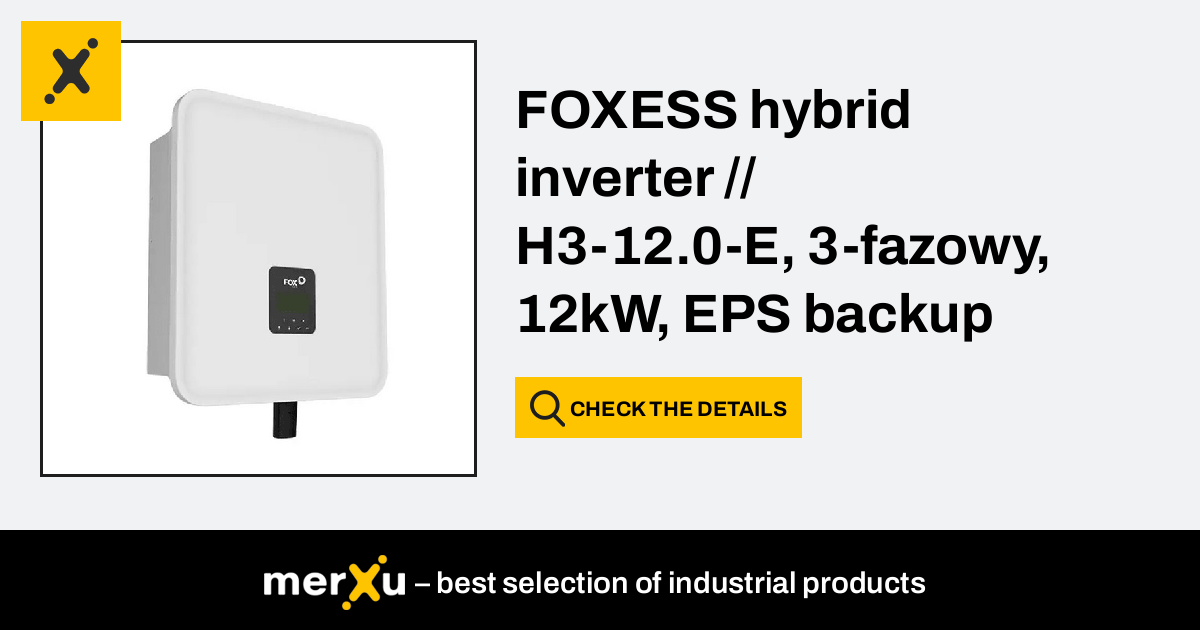 Foxess Hybrid Inverter H E Fazowy Kw Eps Backup Function F Mppt Dc