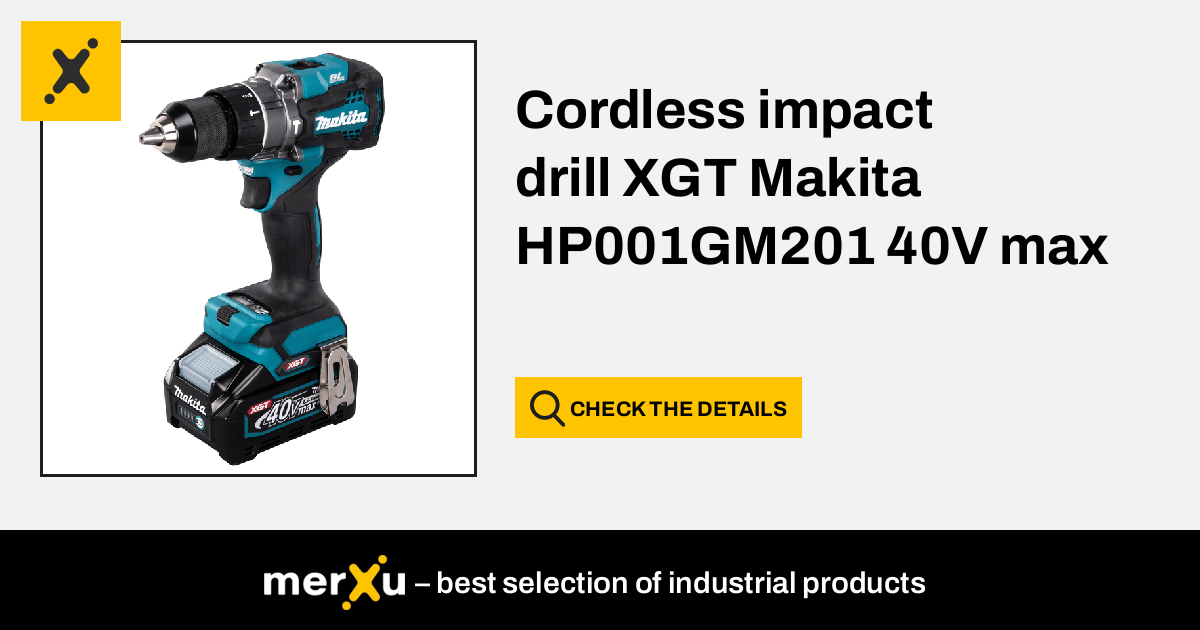 Makita Cordless impact drill XGT HP001GM201 40V max - merXu - Negotiate  prices! Wholesale purchases!