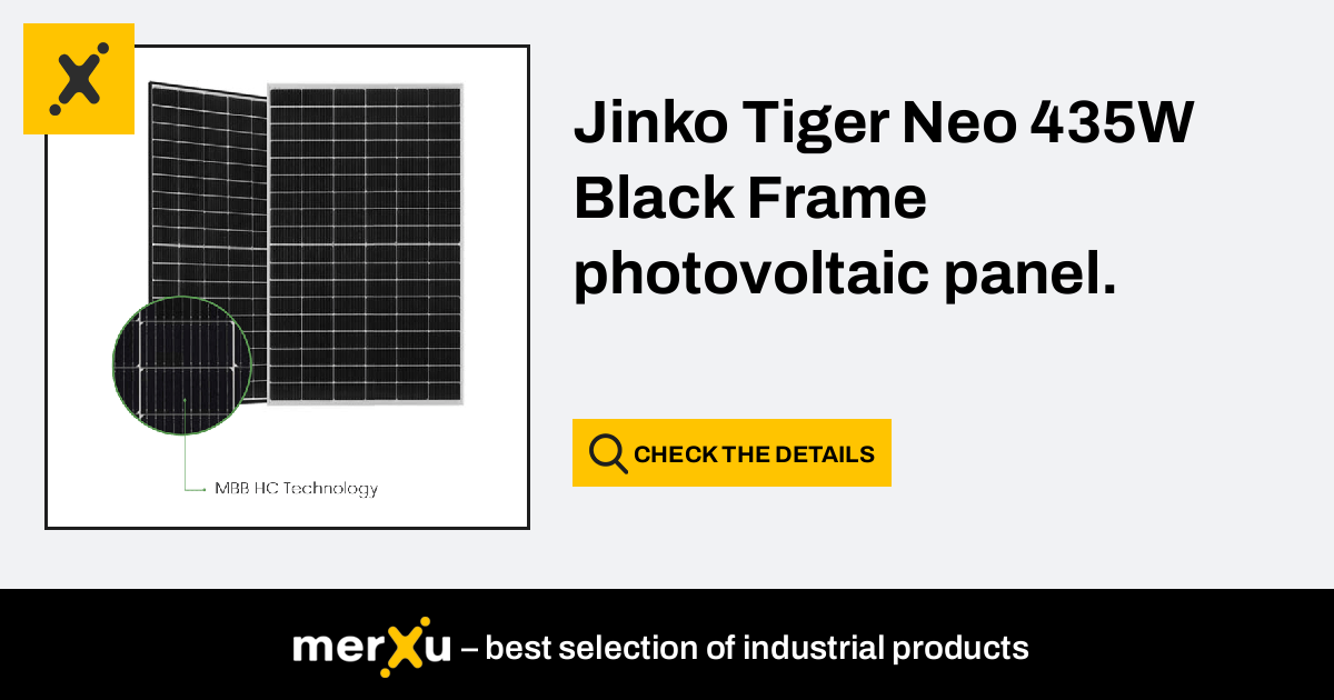 JinkoSolar Jinko Tiger Neo 435W Black Frame (JKM435N-54HL4R-BDV) - merXu