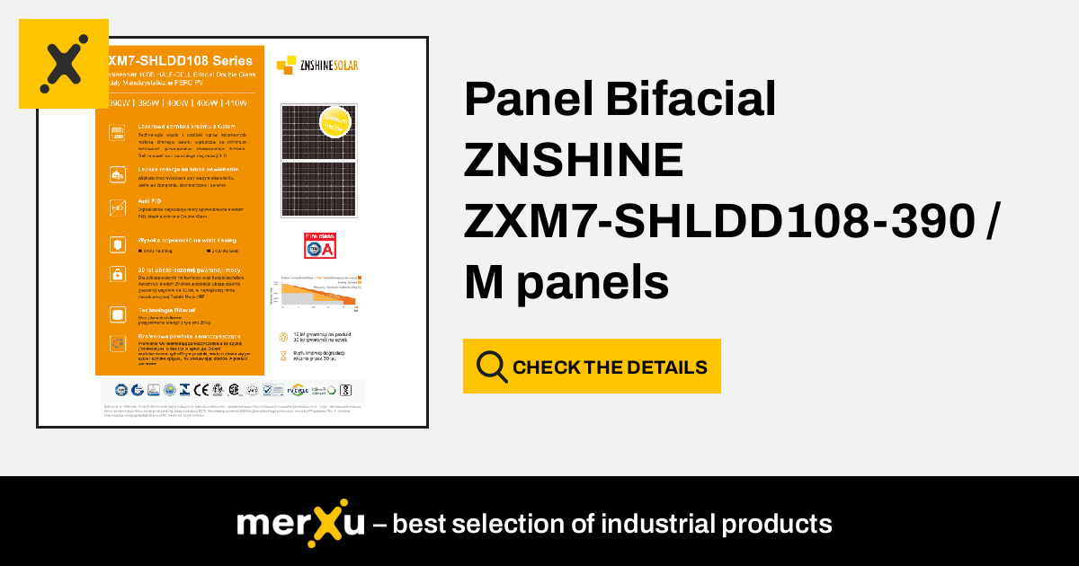 Panel Bifacial ZNSHINE ZXM7-SHLDD108-390 / M Panels - MerXu