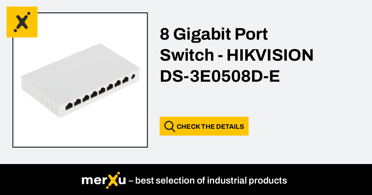 8 Gigabit Port Switch - HIKVISION DS-3E0508D-E - merXu