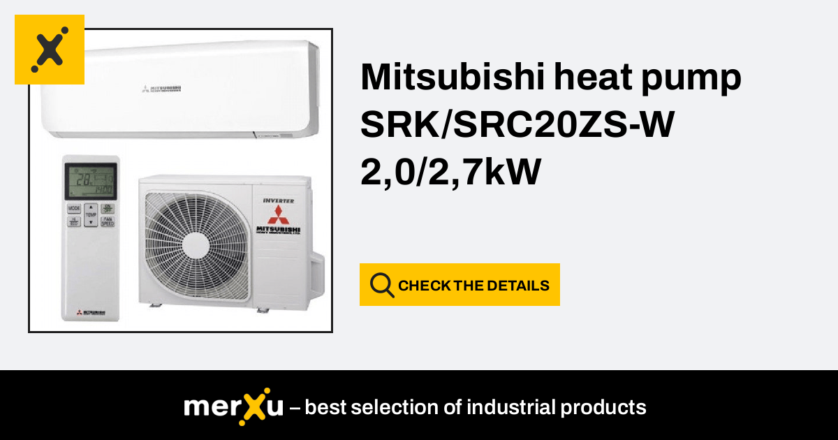 Mitsubishi Electric Mitsubishi heat pump SRK/SRC20ZS-W 2,0/2,7kW - merXu