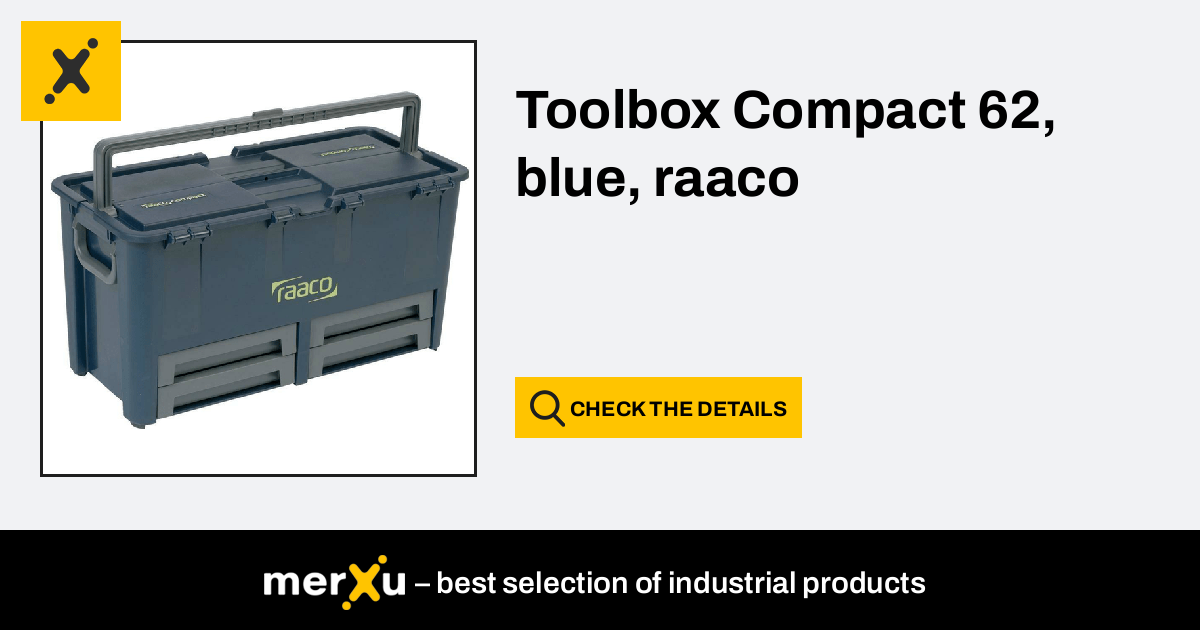 native Smerig Weerkaatsing Toolbox Compact 62, blue, raaco - merXu