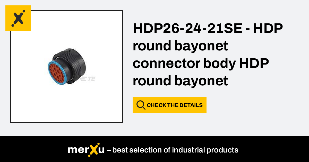 Deutsch Te Connectivity Hdp Se Hdp Round Bayonet Connector Body Hdp Round Bayonet