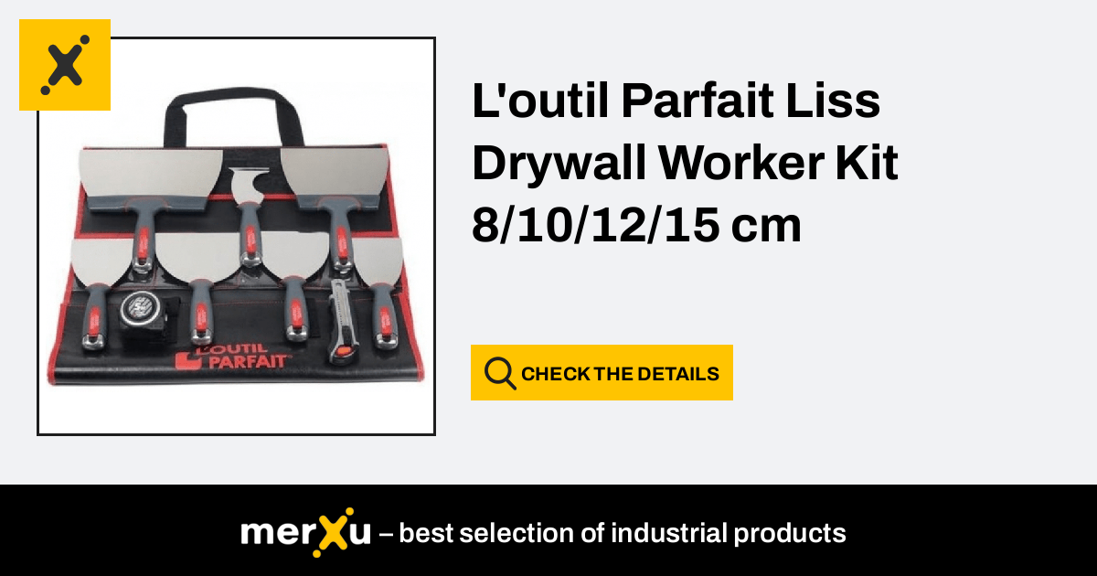 L'outil Parfait Liss Drywall Worker Kit 8/10/12/15 cm (80426) - merXu -  Negotiate prices! Wholesale purchases!