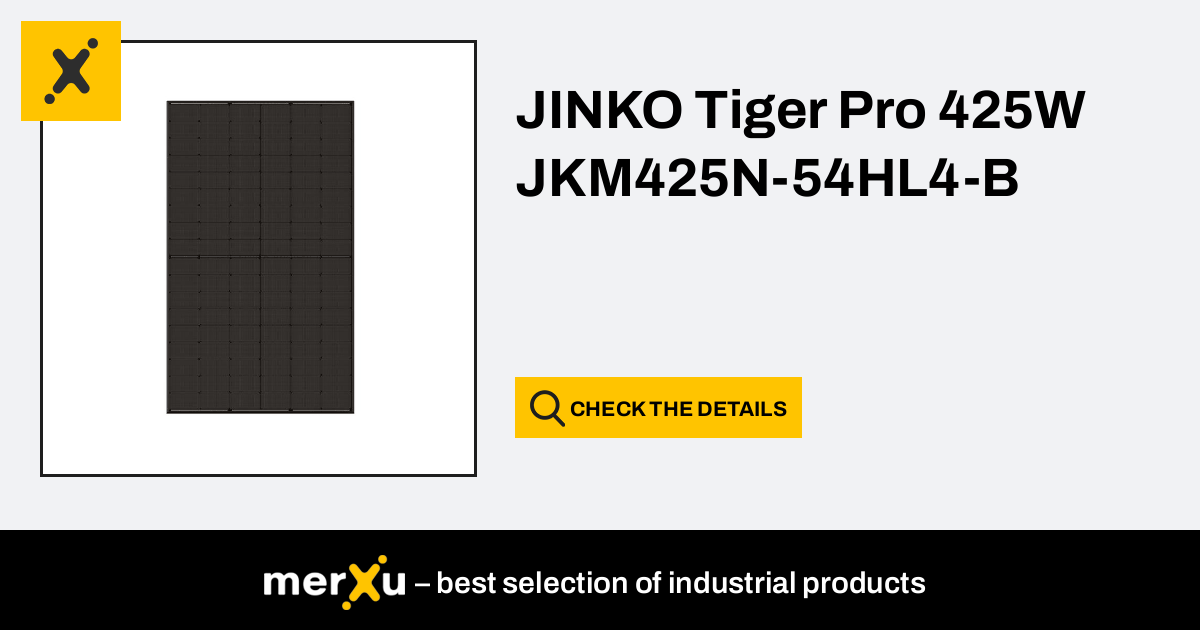 JinkoSolar Jinko Tiger Neo PV Module 425W - JKM425N-54HL4R-B FB ...