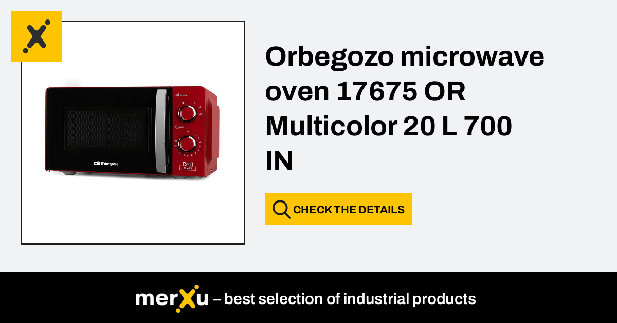 Microondas Orbegozo 17675 OR Rojo Multicolor 700 W 20 L 