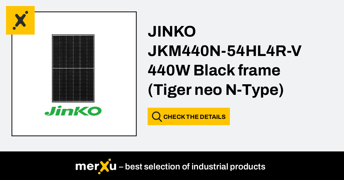 JINKO JKM440N-54HL4R-V 440W Black Frame (Tiger Neo N-Type) (JINKO ...