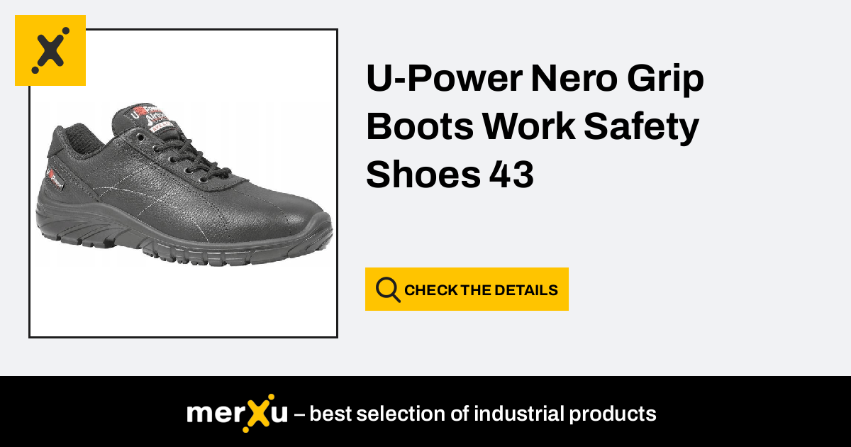 U-power Nero Grip Boots Work Safety Shoes 43 - merXu - Negotiate prices!  Wholesale purchases!
