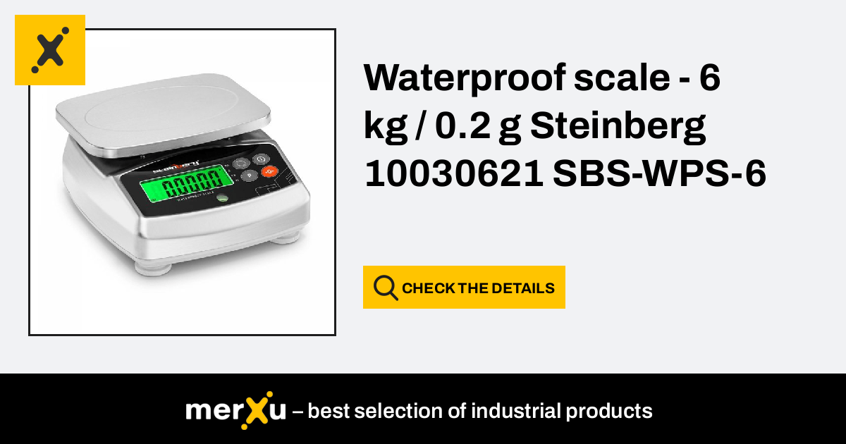 Waterproof scale - 6 kg / 0.2 g Steinberg 10030621 SBS-WPS-6 - merXu -  Negotiate prices! Wholesale purchases!