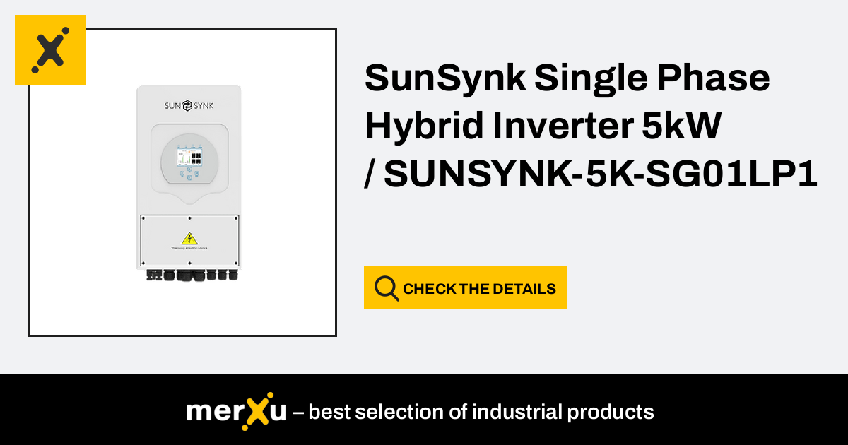 Sunsynk Single Phase Hybrid Inverter 5kw 5k Sg01lp1 Merxu Negotiate Prices Wholesale 0239