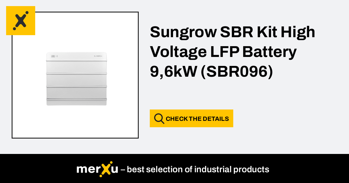 Sungrow Sbr Kit High Voltage Lfp Battery 96kw Sbr096 Merxu Negotiate Prices Wholesale 8998